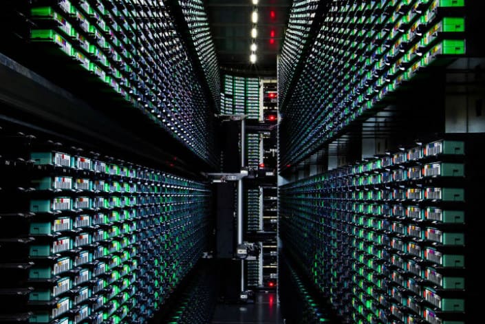 Tape-opslag bij Google